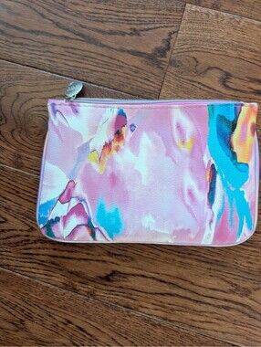 Ipsy Watercolor Zip Cosmetics Bag 7.5" x 5"